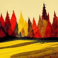 Autumn Forest Landscape Colorful
