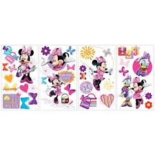 Roommates Mickey And Friends Minnie Bow Tique L And Stick Wall Decals Multicolor