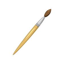 Paint Brush Icon In Cartoon Style On A