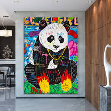 Banksy Panda Pop Art Canvas Decor Kung