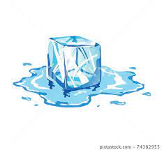 Ice Cube Icon Frozen Melting Water