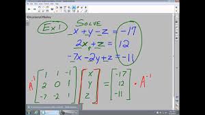Using Inverse Matrices 3x3