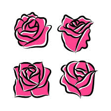 Rose Flower Icon Rose Vector Line Art