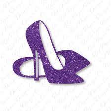 Png Purple Glitter High Heels Sti