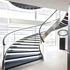 double beam curved staircase