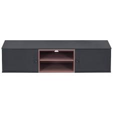 Black Modern Wall Mounted Tv Stand Fits