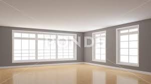 Empty Room Corner With Gray Walls