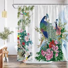 Peacock Shower Curtains Blue