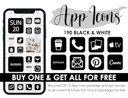 Buy App Icons Black White Black And