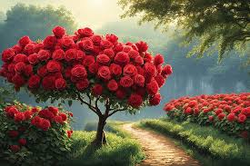 A Charming Composition Of Red Roses