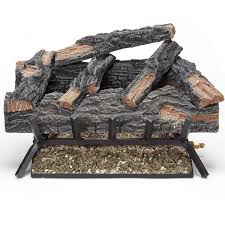 Hearthsense 24 Inch Vented Natural Gas Log Set With Match Light Mountain Oak
