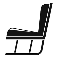 Garden Soft Rocking Chair Icon Simple