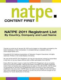 Natpe 2016 Registrant List By Country