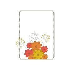 Flower And Leaves Frame Design Stock