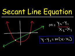 Equation Of A Secant Line
