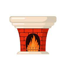 Premium Vector Brick Fireplace Icon