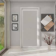 Renin 30 In X 80 5 In 1 Lite Indoor Studio Mdf White Frame With Frosted Glass Interior Bi Fold Closet Door