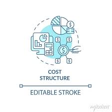 Cost Structure Blue Concept Icon