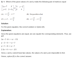 Class 12 Maths Chapter 3 Matrices