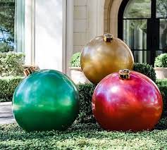 Green Decorative Holiballs Pottery Barn