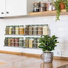 2pack Wall Mount Spice Rack Organizer
