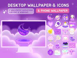 Purple Cute Desktop Wallpaper Icon