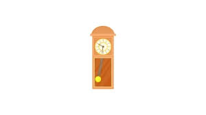 Grandfather Clock Animation Stock