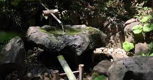 A Japanese Bamboo Water Fountain Shishi