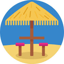 Beach Umbrella Generic Circular Icon