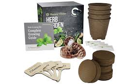 Organic Herb Garden Kit With Grinder