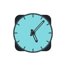 Vector Wall Clock Icon In Flat Style