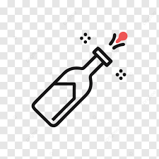 Bottle With Popping Cork Icon Vector