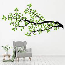 Tree Branch Green Leaves Wall Decal