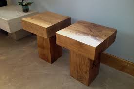Oak Block Side Tables Made In The Uk