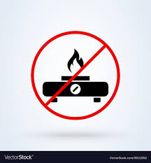 Gas Stove Forbidden Simple Modern Icon