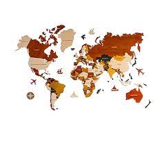 Buy 3d Multilayered Wooden World Map