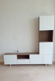 43 Inches White Wooden Tv Unit