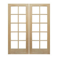 Pine Interior Double Door Slabs
