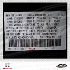 Find My Honda Color Code Color N Drive