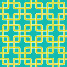 Abstract Square Chains Tile Style Art