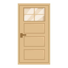 House Door Icon Cartoon Vector Front