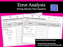Solving Absolute Value Equations Error