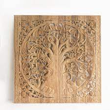 Carved Headboards And Wooden Wall Art