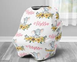 Chic Personalized Car Seat Canopy Cover