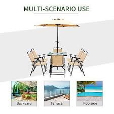 Outsunny 8 Pieces Dining Set Furniture