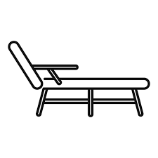 Deck Chair Icon Outline Deck Chair