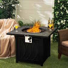 50000btu Square Propane Firepit W High