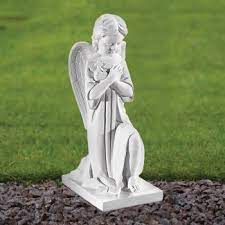 Fallen Angel Stone Garden Statue
