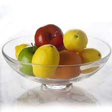 Glass Decorative Fruit Bowl Centerpiece
