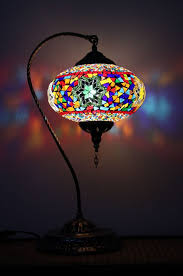 Turkish Mosaic Swan Table Lamp Xtra